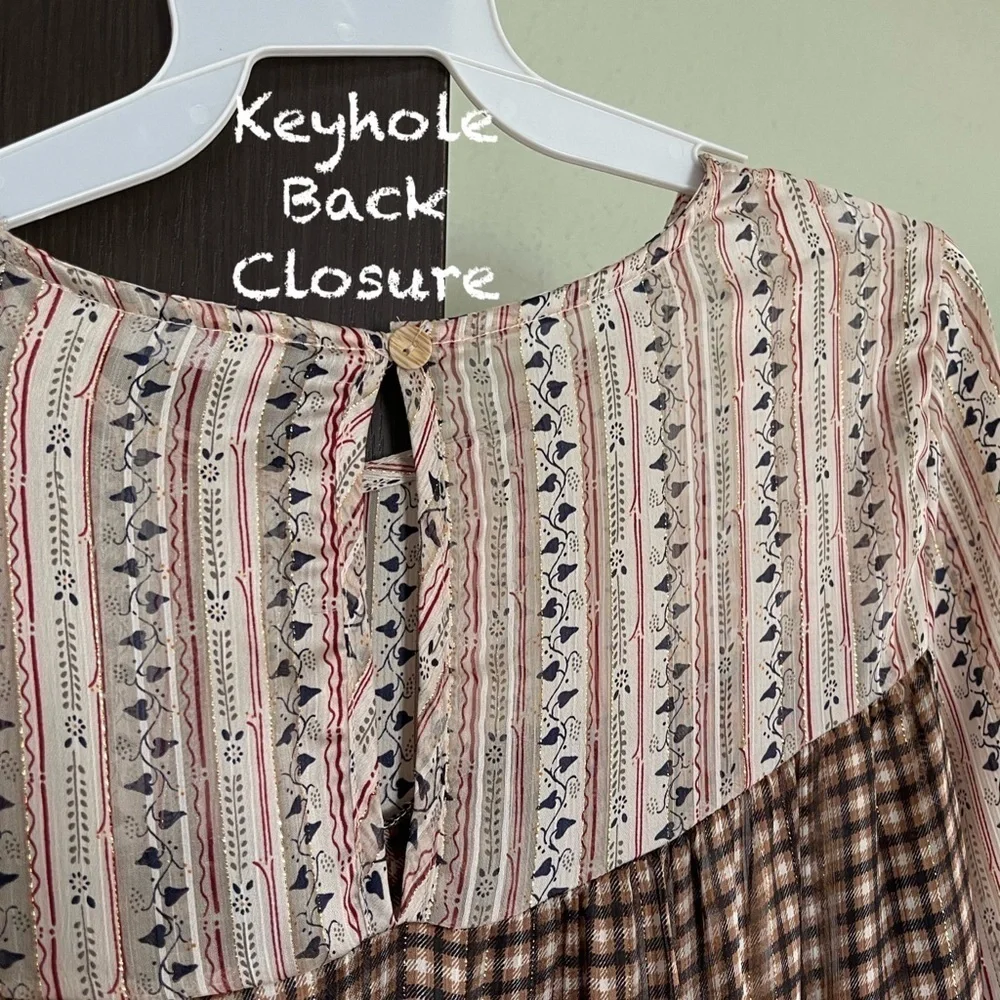 Sheer Woven Fabric Mix & Match Tunic - Picture 11 of 12